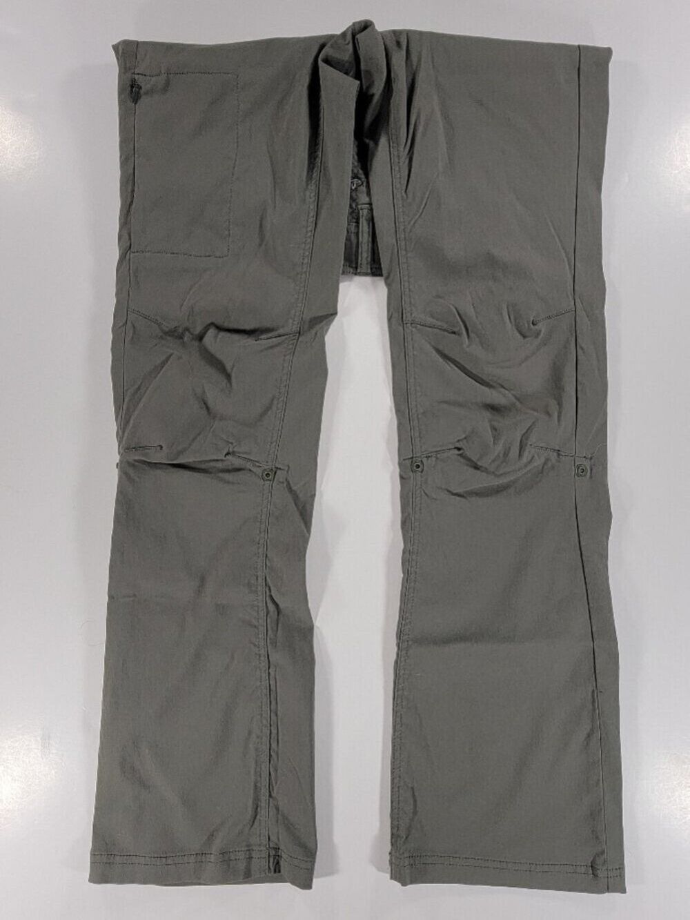Prana Pants Womens 2 X 32 Stretch Halle Pant Roll Up Hiking Gray Outdoors Boot - Picture 6 of 14